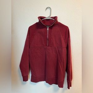 wild fable red half-zip long sleeve